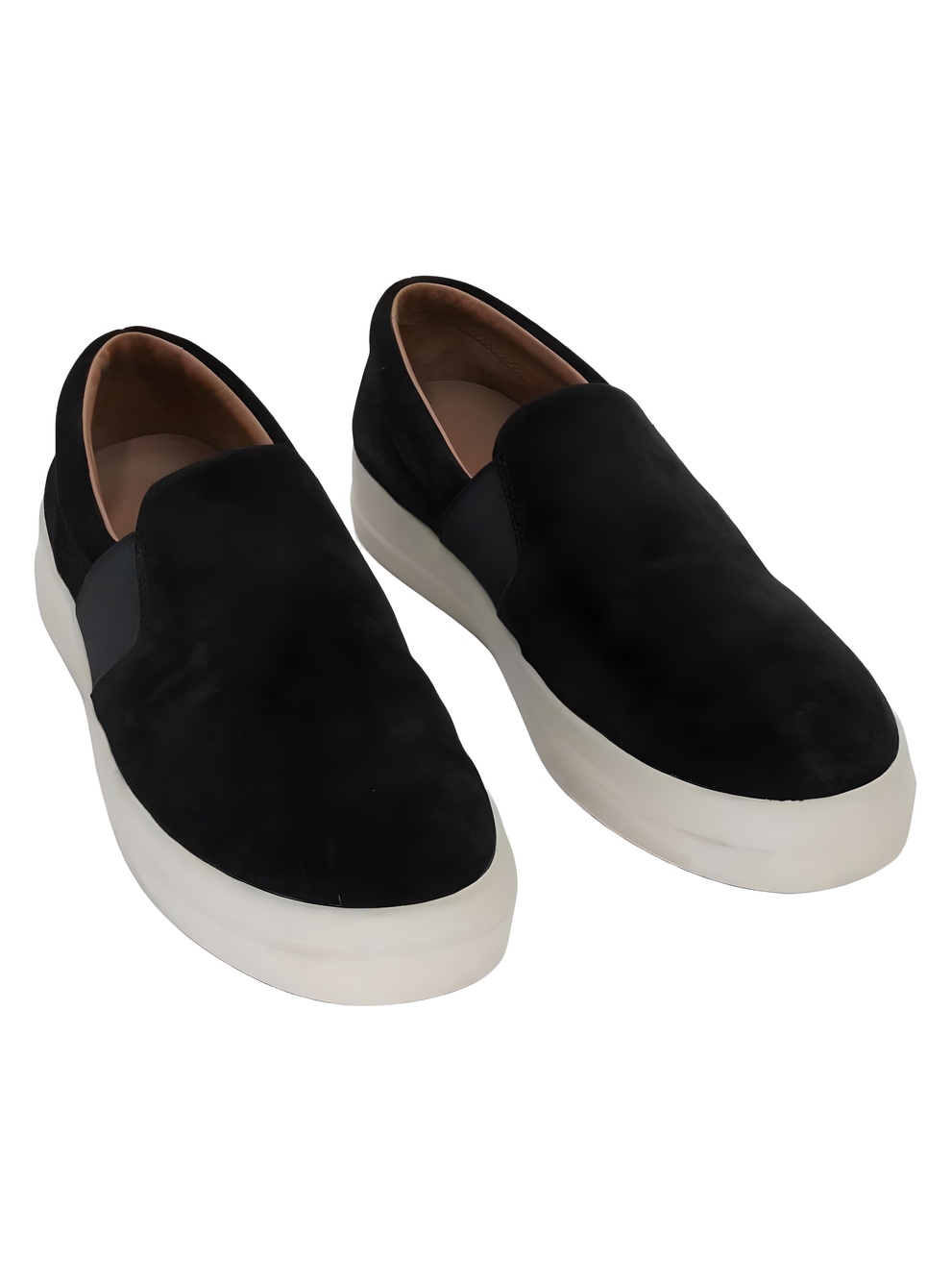 Vince Sean Mens Black Suede Slip On Platform Sneakers Size 10M